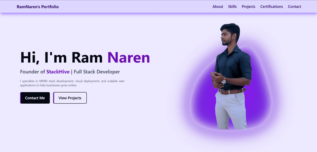 Portfolio Website Screenshot